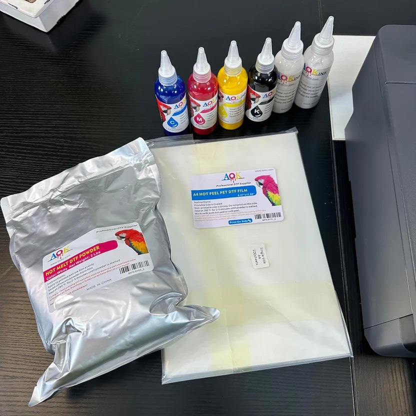 A4 size DTF printer  with xp 500 printhead and timed white ink agitation system
